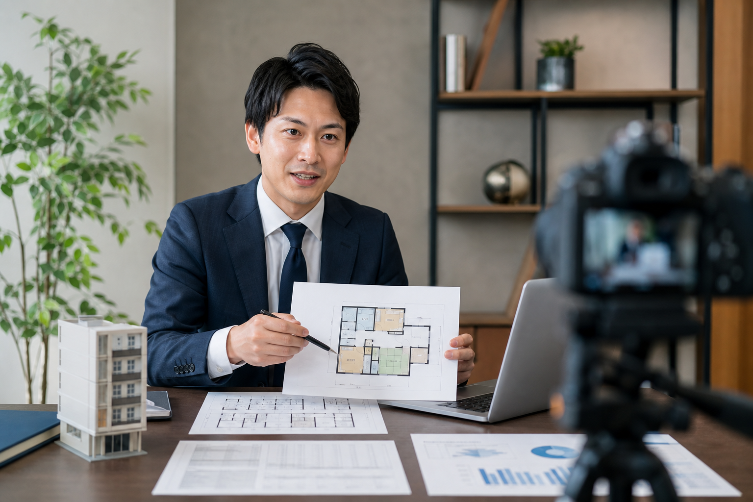 投資用不動産売買会社がYouTubeで一次情報を発信するイメージ