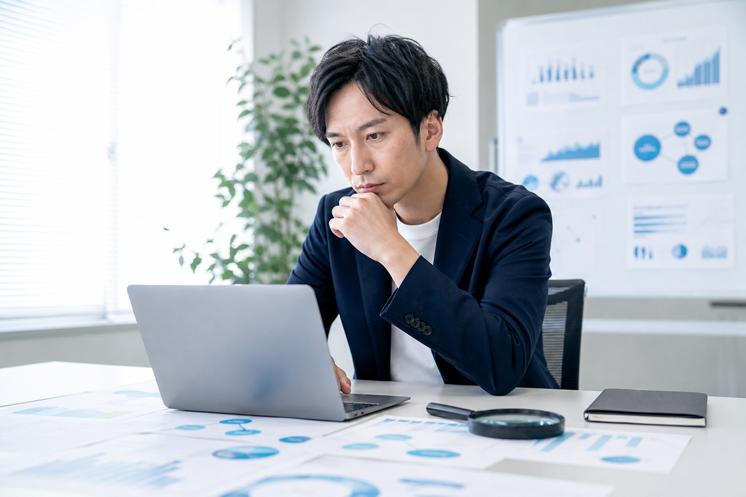 検索需要を診断するマーケターのデスク