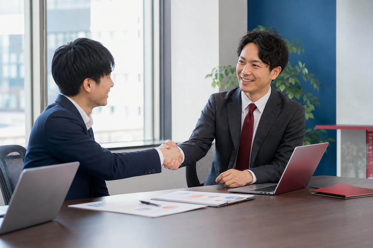 自社運用と運用代行を相談する企業と支援パートナー