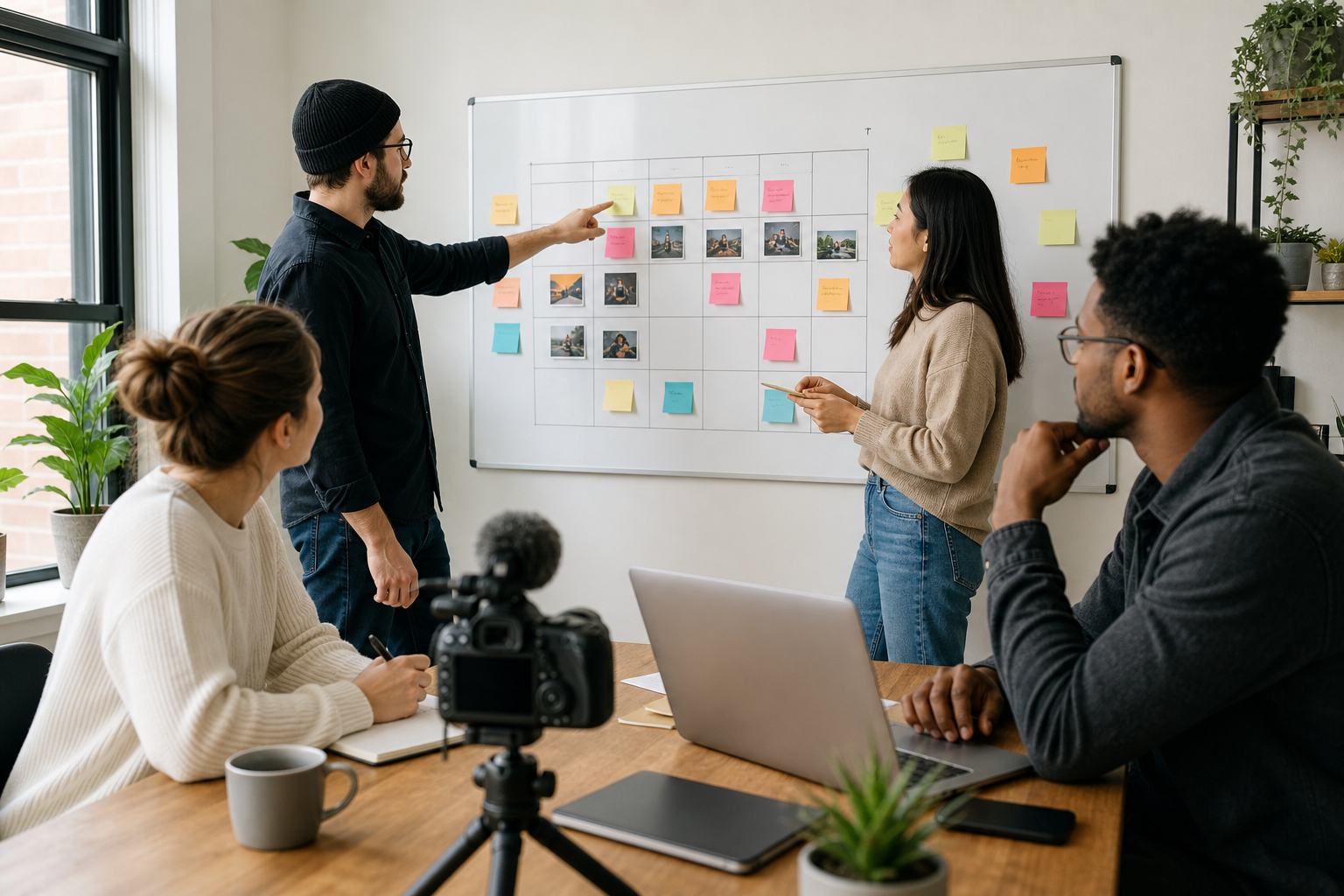 YouTubeの企画と運用体制を会議で設計するチーム