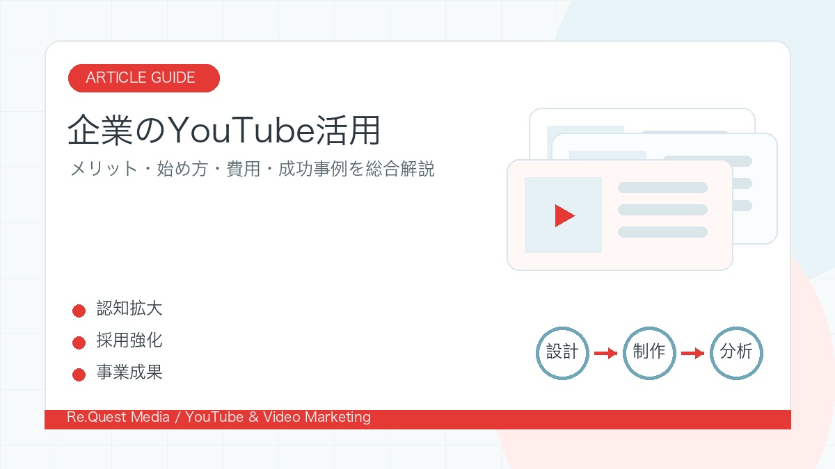 企業のYouTube活用完全ガイド｜メリット・始め方・費用・成功事例を徹底解説
