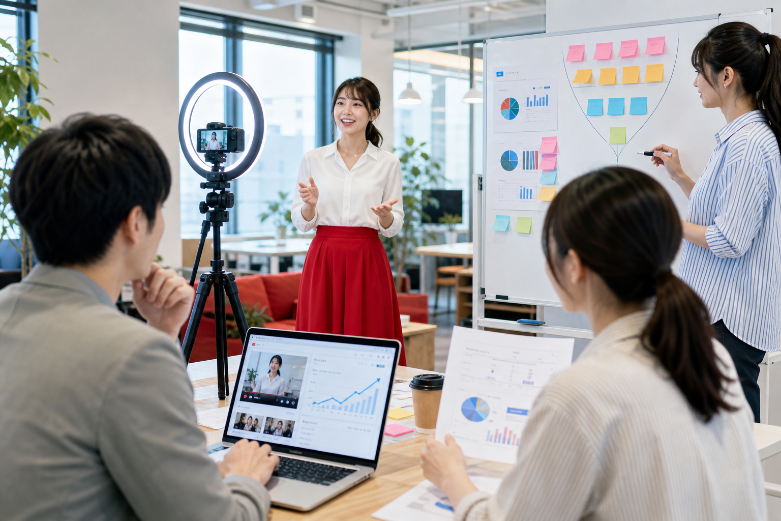 企業YouTubeを制作・分析するマーケティングチーム