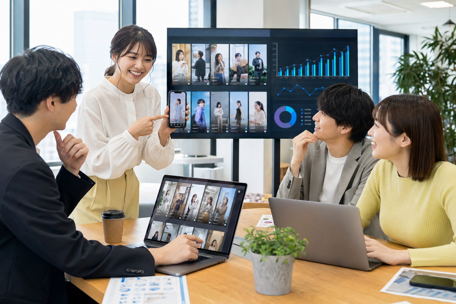 TikTokマーケティングを検討するマーケティングチーム