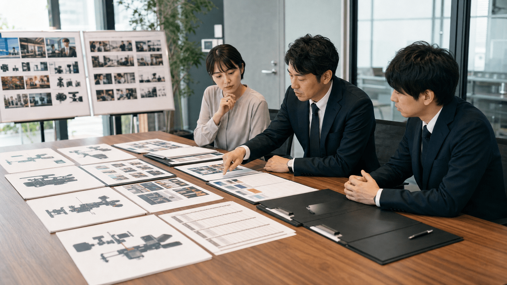 採用動画制作会社の提案と実績を比較する人事チーム