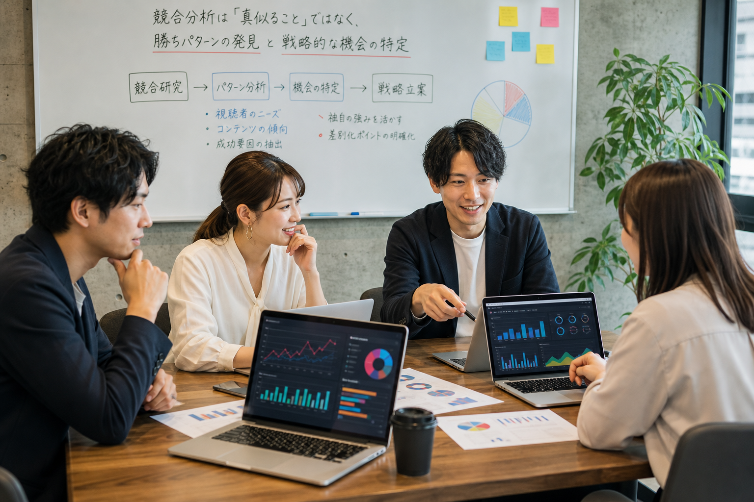 YouTube競合分析とは何か「真似」ではなく「勝ち筋の特定」をイメージした画像