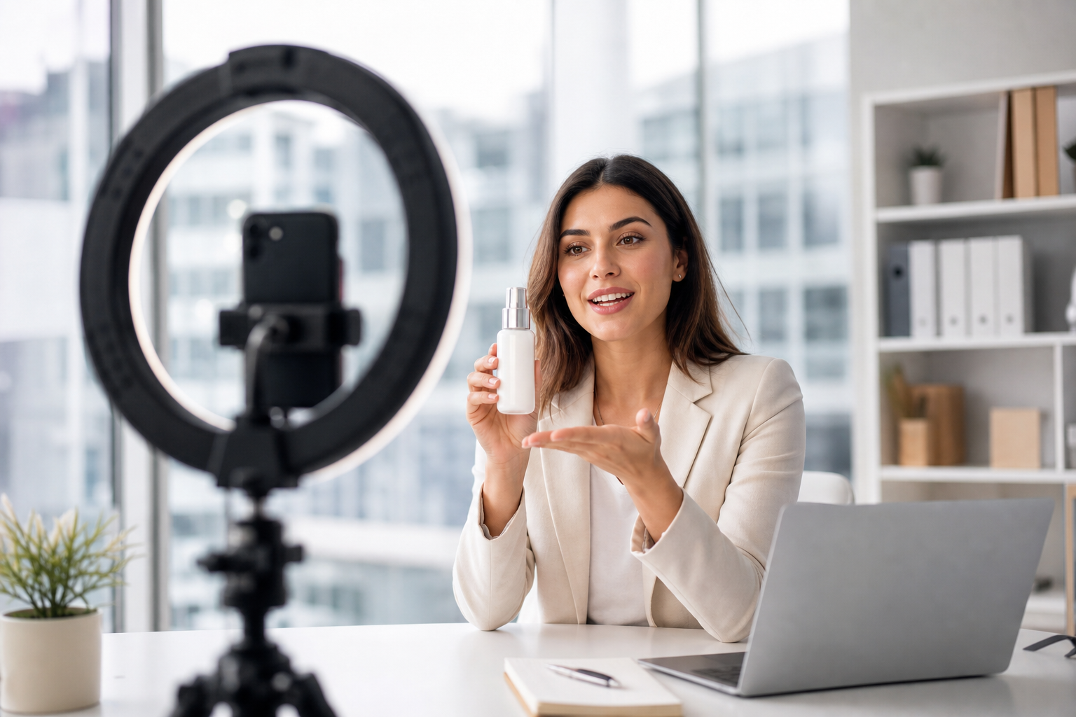 企業がショート動画で集客に取り組む様子