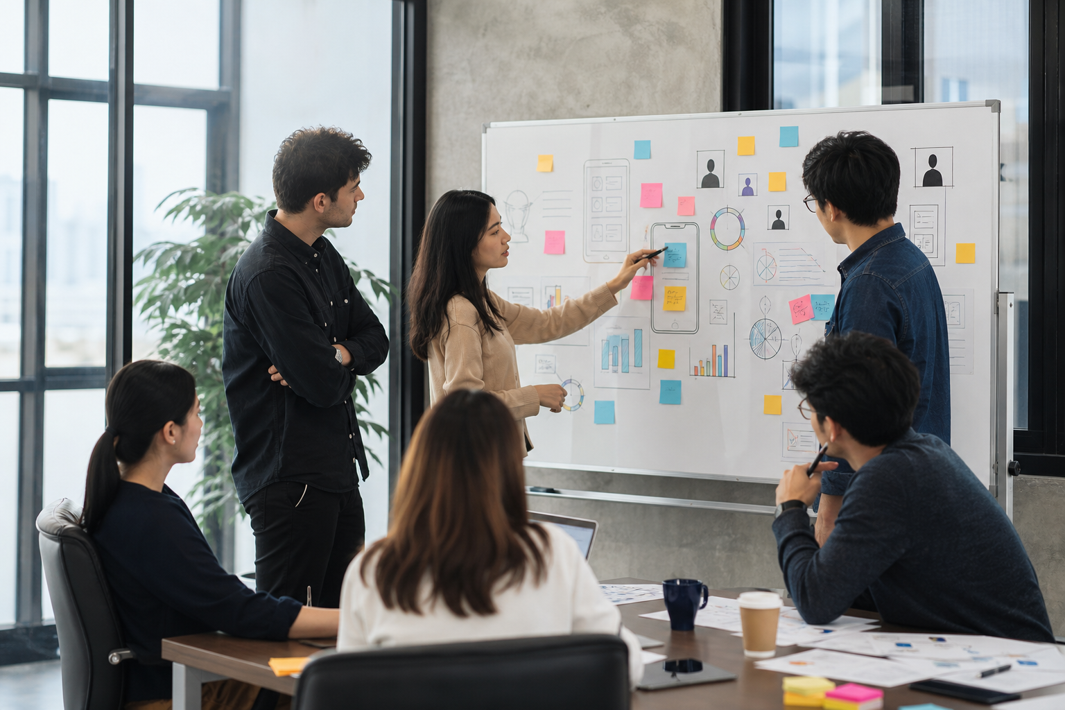 目的・KPI・ペルソナを設計するチームのイメージ