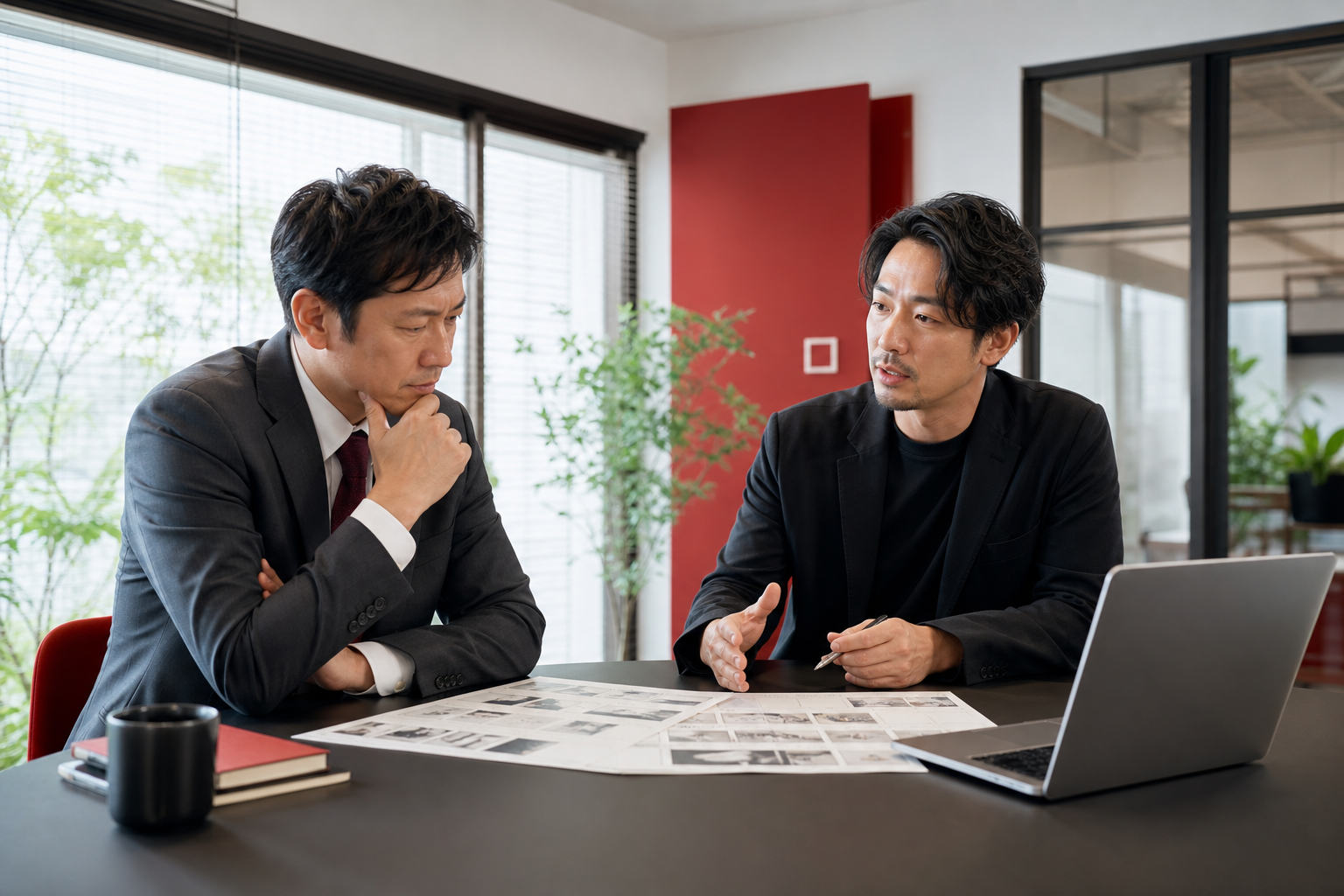 YouTube制作会社に依頼するメリットとデメリットを検討するイメージ