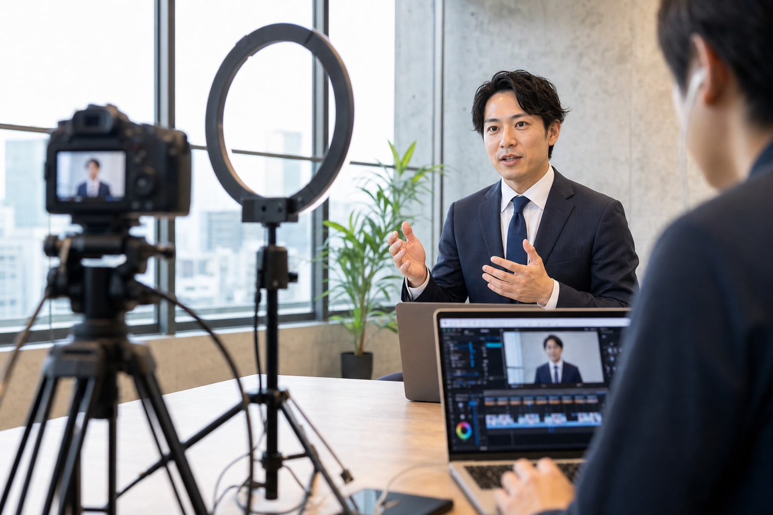 動画・YouTubeを活用したリード獲得のための撮影風景