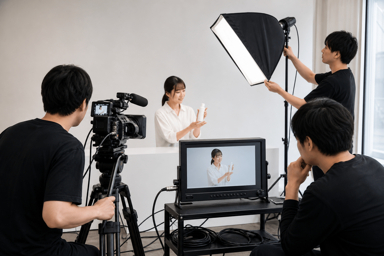動画を軸にコンテンツを制作する日本企業の撮影チーム