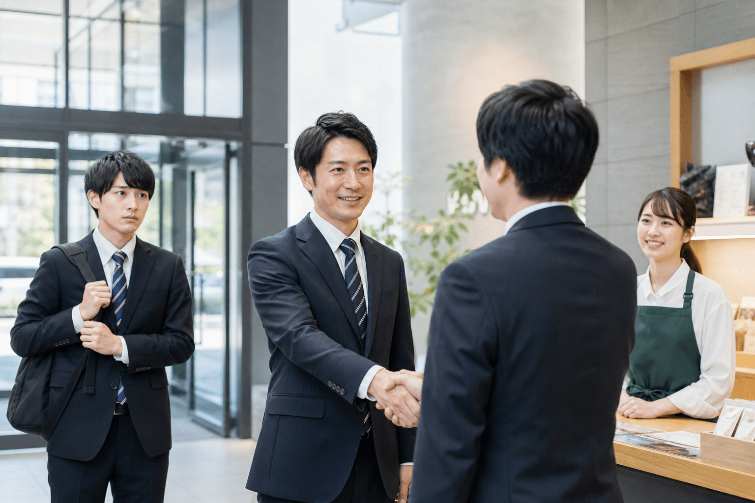 新卒・中途・アルバイトそれぞれの採用ターゲットを表す3人の人物