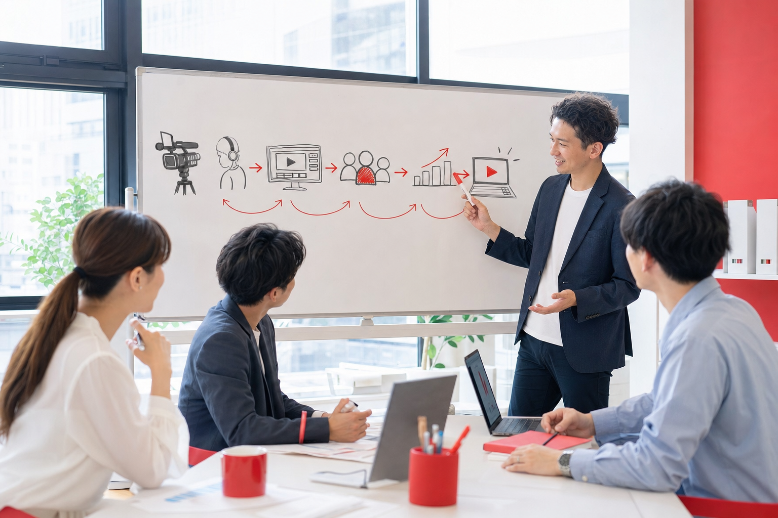 YouTube制作を運用・内製化につなげる進め方のイメージ